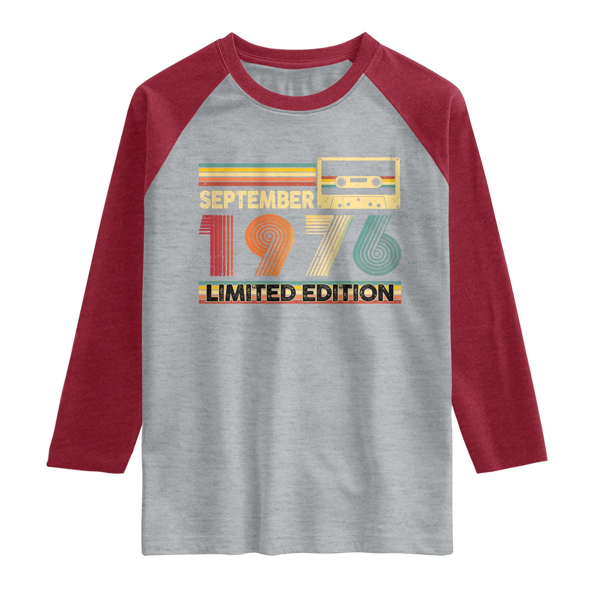 1976 September 50th Birthday Raglan Shirt Retro Limited Edition 50 Year Old Gift