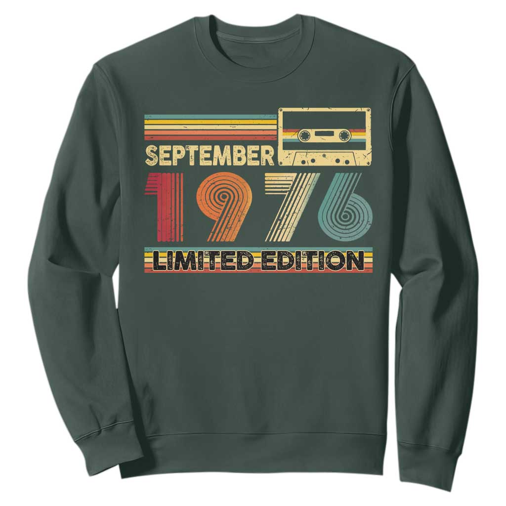 1976 September 50th Birthday Sweatshirt Retro Limited Edition 50 Year Old Gift