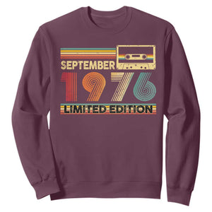1976 September 50th Birthday Sweatshirt Retro Limited Edition 50 Year Old Gift