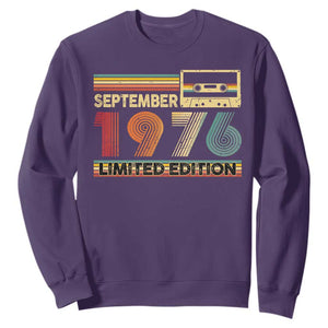 1976 September 50th Birthday Sweatshirt Retro Limited Edition 50 Year Old Gift