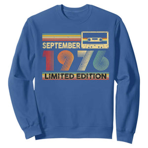 1976 September 50th Birthday Sweatshirt Retro Limited Edition 50 Year Old Gift