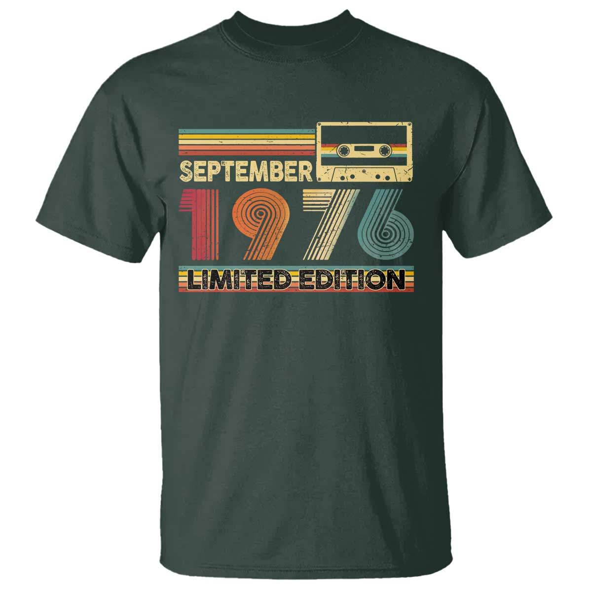 1976 September 50th Birthday T Shirt Retro Limited Edition 50 Year Old Gift