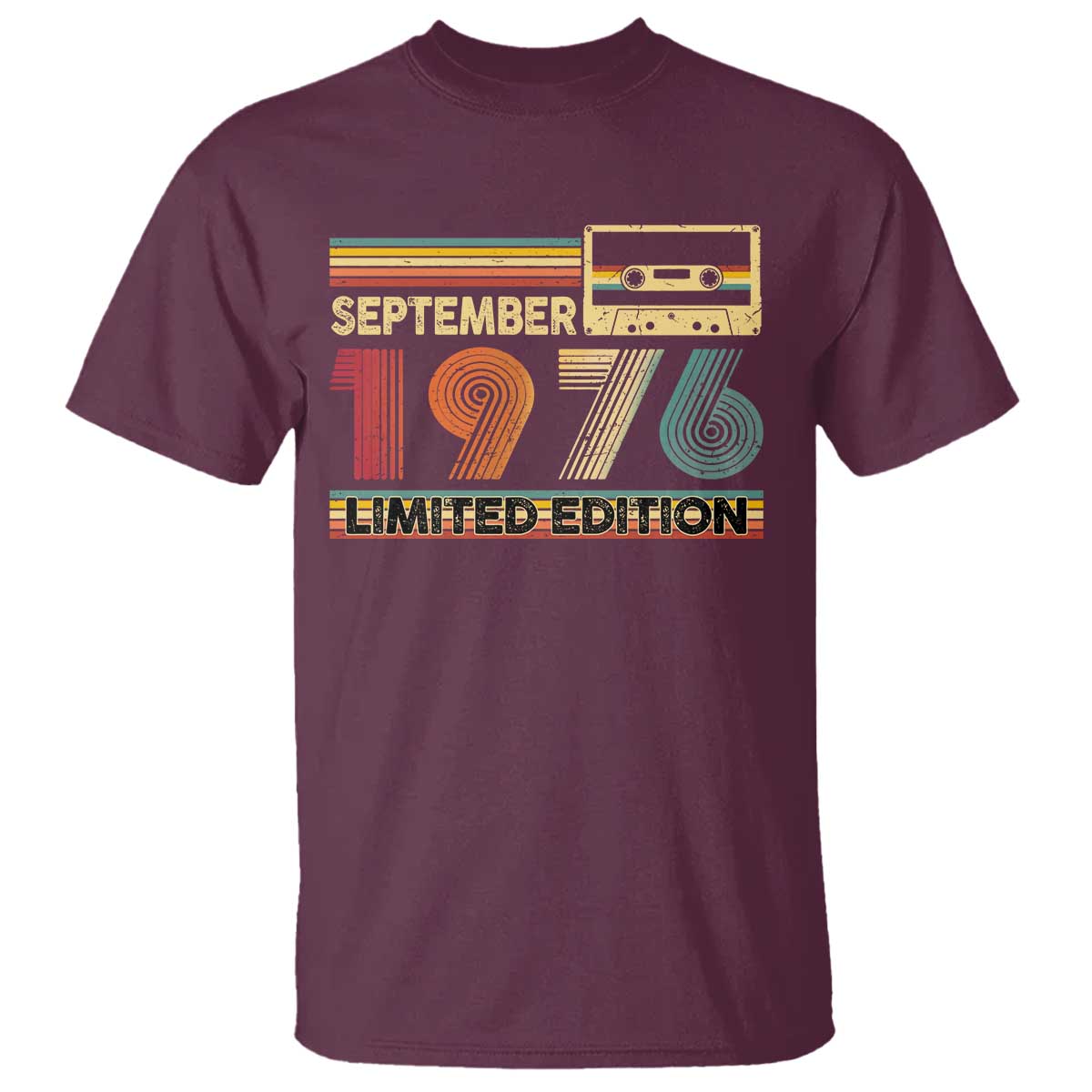 1976 September 50th Birthday T Shirt Retro Limited Edition 50 Year Old Gift