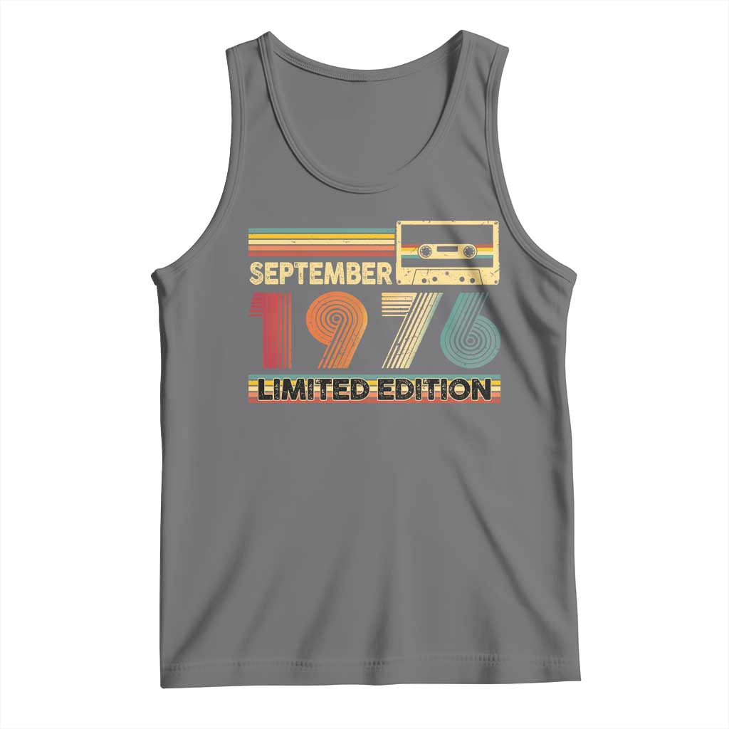 1976 September 50th Birthday Tank Top Retro Limited Edition 50 Year Old Gift