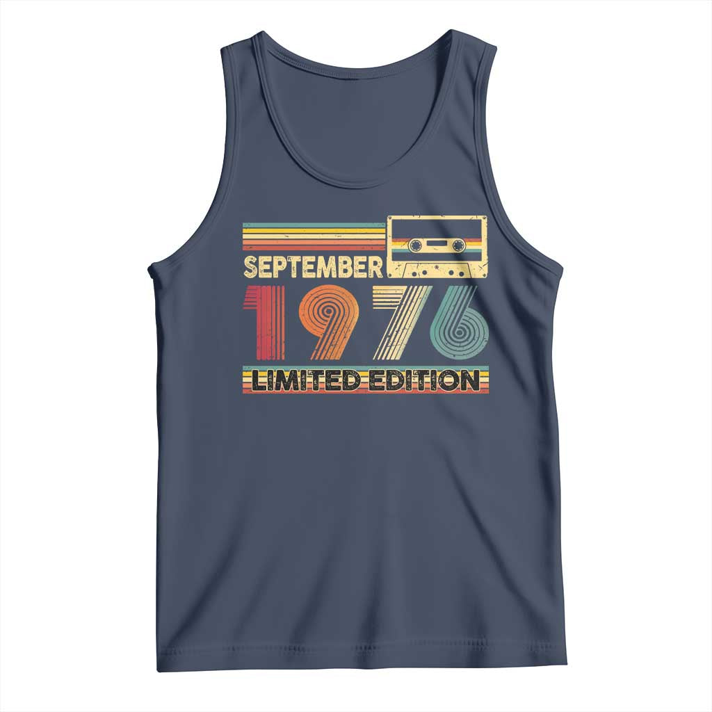 1976 September 50th Birthday Tank Top Retro Limited Edition 50 Year Old Gift