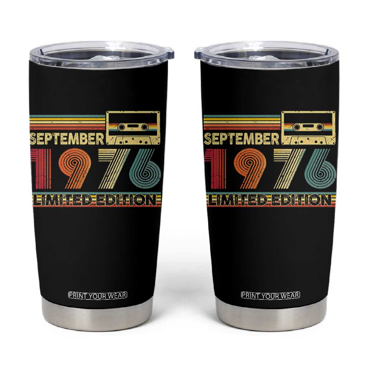 1976 September 50th Birthday Tumbler Cup Retro Limited Edition 50 Year Old Gift