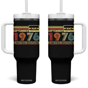1976 September 50th Birthday Tumbler With Handle Retro Limited Edition 50 Year Old Gift