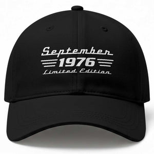 1976 September 50th Birthday Baseball Cap Vintage Limited Edition 50 Year Old Gift