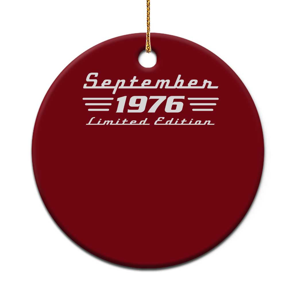 1976 September 50th Birthday Ceramic Ornament Vintage Limited Edition 50 Year Old Gift
