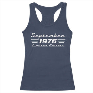 1976 September 50th Birthday Racerback Tank Top Vintage Limited Edition 50 Year Old Gift