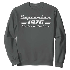 1976 September 50th Birthday Sweatshirt Vintage Limited Edition 50 Year Old Gift