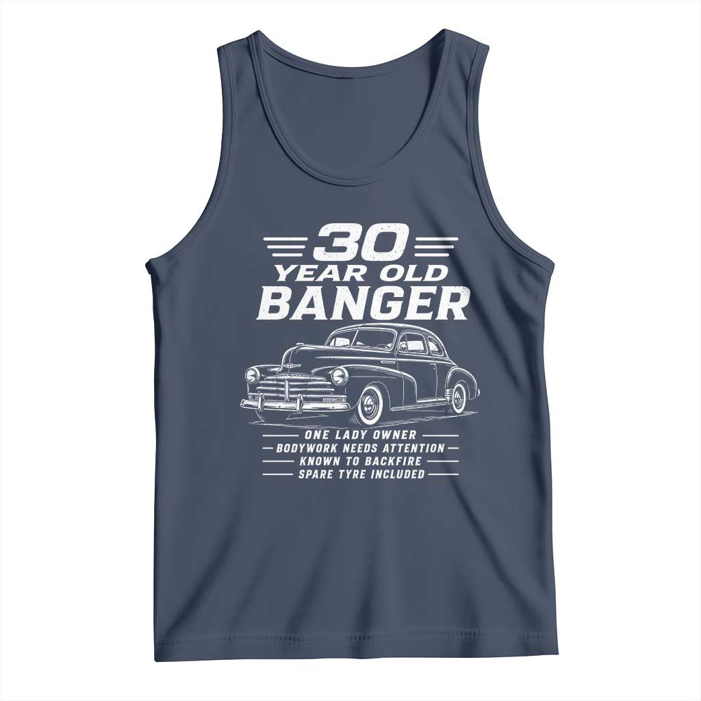 Vintage Car 30th Birthday Graphic Tank Top Funny 30 Year Old Gift Banger Car Guy