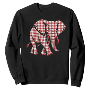 Red Houndstooth Elephant Animal Spirit Graphic Sweatshirt