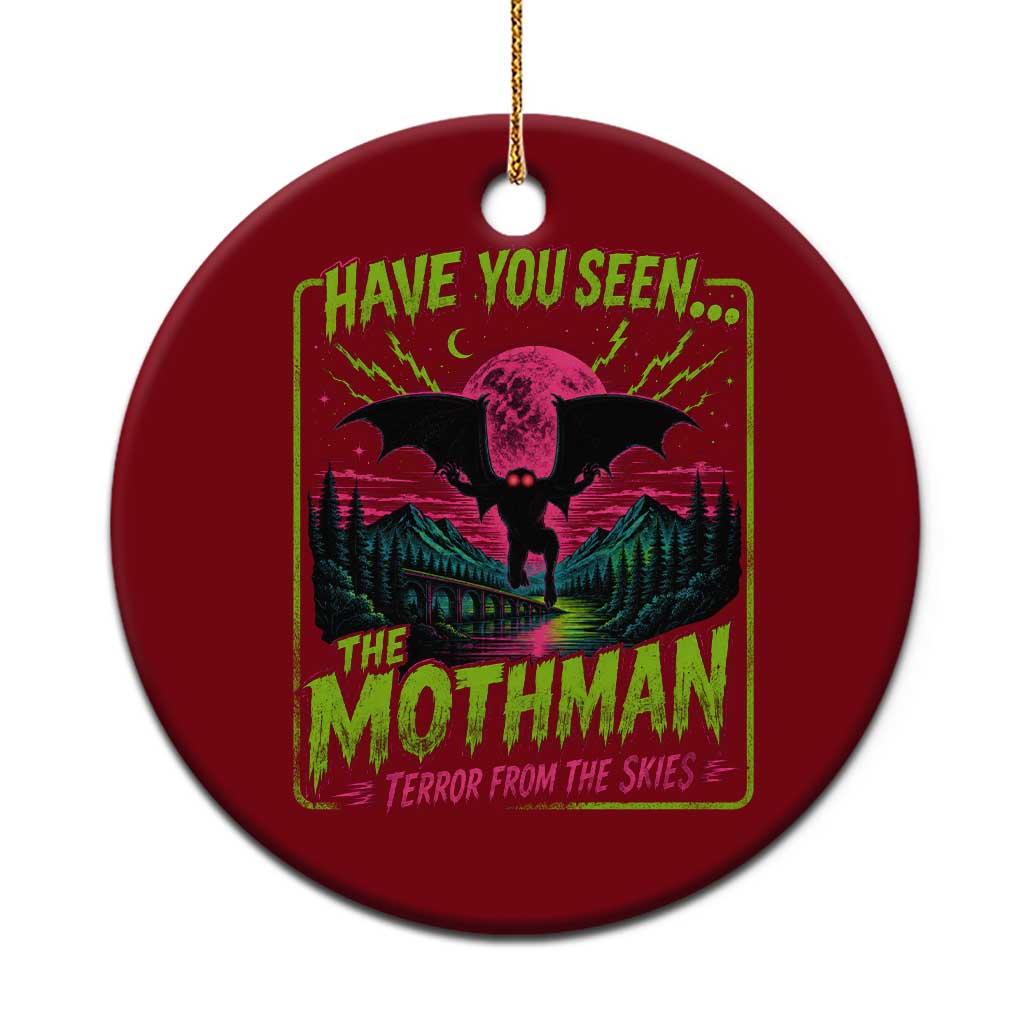 Have You Seen The Mothman Ceramic Ornament Retro Vintage 80s 90s Horror Cryptid Neon Graphic