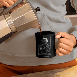 The Mothman Tarot Card Coffee Mug Cryptid Monochromatic Occult Graphic