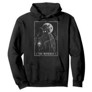 The Mothman Tarot Card Hoodie Cryptid Monochromatic Occult Graphic