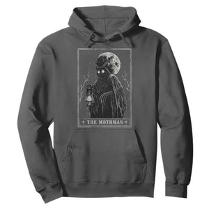 The Mothman Tarot Card Hoodie Cryptid Monochromatic Occult Graphic