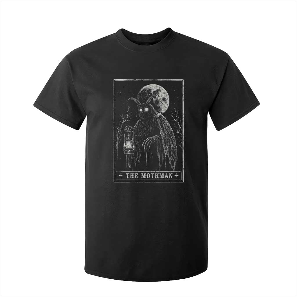 The Mothman Tarot Card T Shirt For Kid Cryptid Monochromatic Occult Graphic