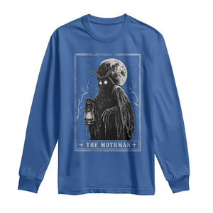 The Mothman Tarot Card Long Sleeve Shirt Cryptid Monochromatic Occult Graphic