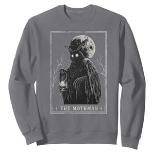 The Mothman Tarot Card Sweatshirt Cryptid Monochromatic Occult Graphic