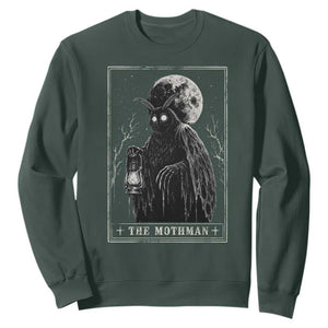The Mothman Tarot Card Sweatshirt Cryptid Monochromatic Occult Graphic
