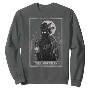 The Mothman Tarot Card Sweatshirt Cryptid Monochromatic Occult Graphic