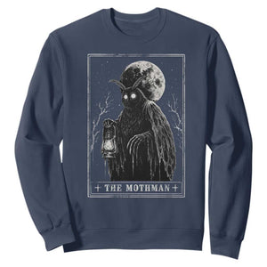 The Mothman Tarot Card Sweatshirt Cryptid Monochromatic Occult Graphic