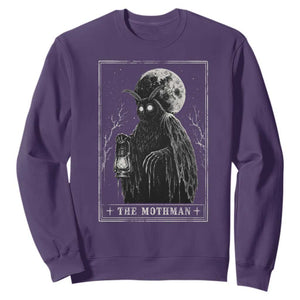 The Mothman Tarot Card Sweatshirt Cryptid Monochromatic Occult Graphic