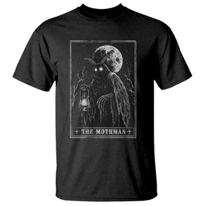 The Mothman Tarot Card T Shirt Cryptid Monochromatic Occult Graphic