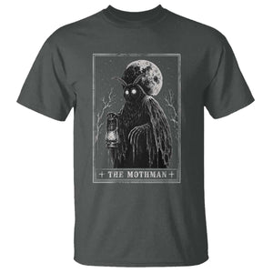 The Mothman Tarot Card T Shirt Cryptid Monochromatic Occult Graphic