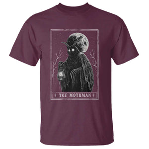 The Mothman Tarot Card T Shirt Cryptid Monochromatic Occult Graphic
