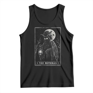 The Mothman Tarot Card Tank Top Cryptid Monochromatic Occult Graphic
