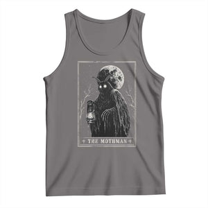 The Mothman Tarot Card Tank Top Cryptid Monochromatic Occult Graphic