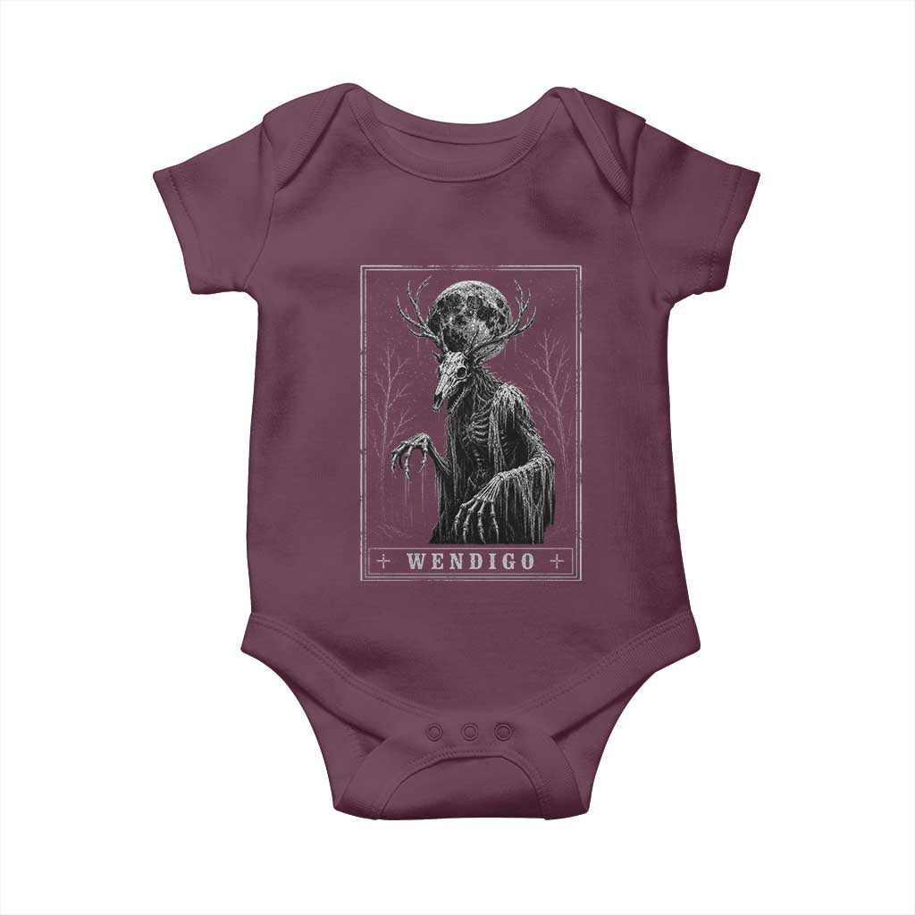 Wendigo Tarot Card Cryptid Monochromatic Occult Graphic Baby Onesie