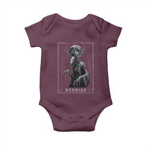 Wendigo Tarot Card Cryptid Monochromatic Occult Graphic Baby Onesie