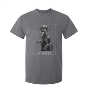 Wendigo Tarot Card Cryptid Monochromatic Occult Graphic T Shirt For Kid