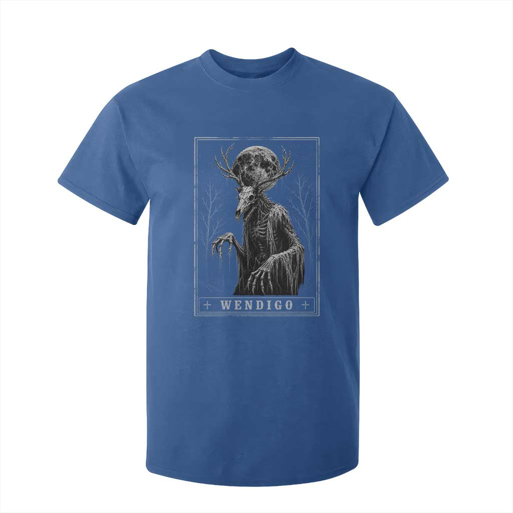 Wendigo Tarot Card Cryptid Monochromatic Occult Graphic T Shirt For Kid