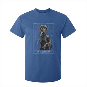 Wendigo Tarot Card Cryptid Monochromatic Occult Graphic T Shirt For Kid