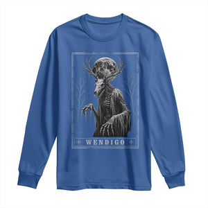 Wendigo Tarot Card Cryptid Monochromatic Occult Graphic Long Sleeve Shirt