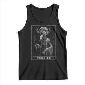 Wendigo Tarot Card Cryptid Monochromatic Occult Graphic Tank Top