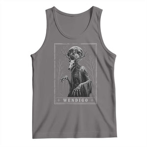 Wendigo Tarot Card Cryptid Monochromatic Occult Graphic Tank Top
