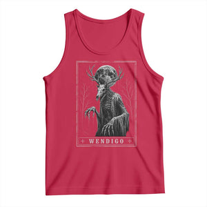 Wendigo Tarot Card Cryptid Monochromatic Occult Graphic Tank Top