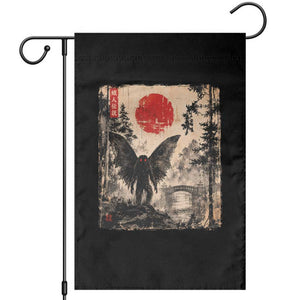 Mothman Japanese Garden Flag Vintage Cryptid Graphic Ukiyo-e Art Funny