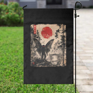 Mothman Japanese Garden Flag Vintage Cryptid Graphic Ukiyo-e Art Funny