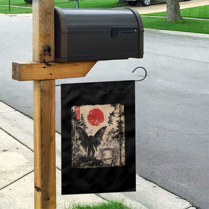 Mothman Japanese Garden Flag Vintage Cryptid Graphic Ukiyo-e Art Funny