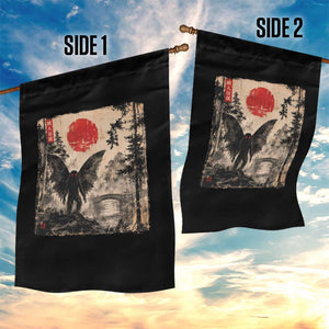 Mothman Japanese Garden Flag Vintage Cryptid Graphic Ukiyo-e Art Funny