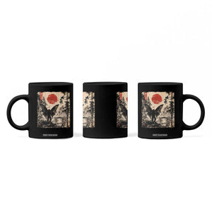 Mothman Japanese Coffee Mug Vintage Cryptid Graphic Ukiyo-e Art Funny