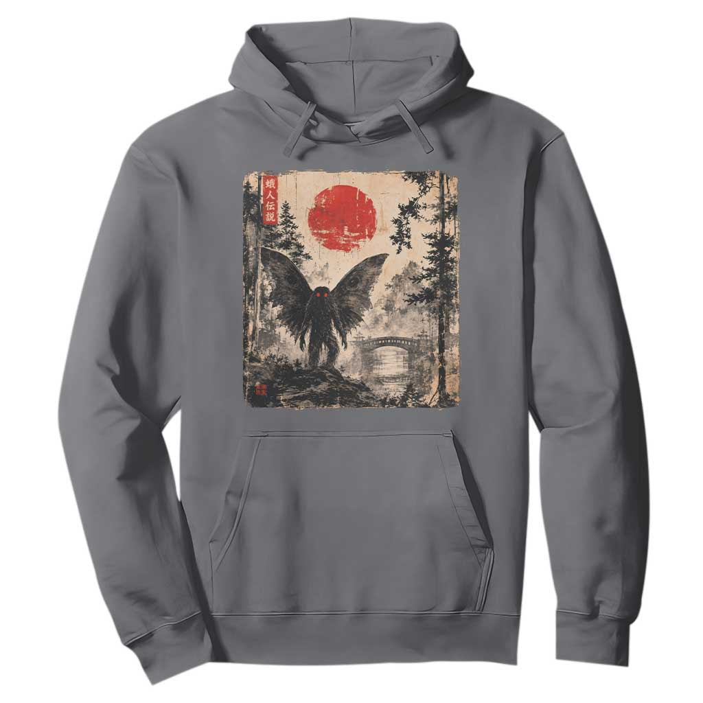 Mothman Japanese Hoodie Vintage Cryptid Graphic Ukiyo-e Art Funny