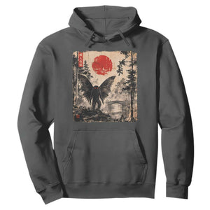 Mothman Japanese Hoodie Vintage Cryptid Graphic Ukiyo-e Art Funny