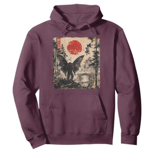 Mothman Japanese Hoodie Vintage Cryptid Graphic Ukiyo-e Art Funny